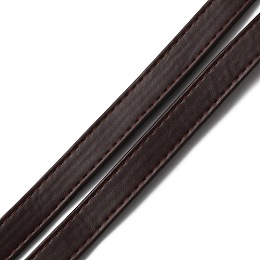 GORGECRAFT Flat PU Imitation Leather Cord, for Bag Decor, Coconut Brown, 15x2~2.5mm