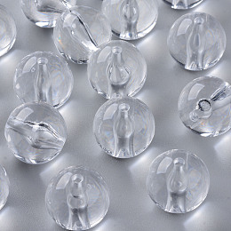 Honeyhandy Transparent Acrylic Beads, Round, Clear, 20x19mm, Hole: 3mm, about 111pcs/500g