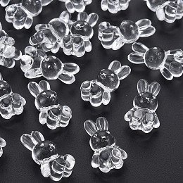 Honeyhandy Transparent Acrylic Beads, Rabbit, Clear, 24.5x14.5x11mm, Hole: 2.5mm, about 300pcs/500g