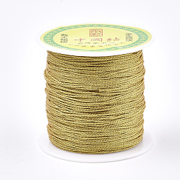 Honeyhandy Nylon Thread, with Metallic Cords, Gold, 1.0mm, about 109.36 yards(100m)/roll