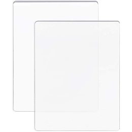 BENECREAT 2 Packs 7.5x6" Clear Acrylic Cutting Pads Transparent Acrylic Die Cutting Plates for Die Cutting Work, 3mm and 5mm