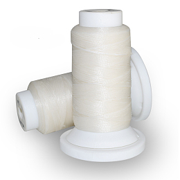 Honeyhandy Flat Waxed Polyester Cord, for Leather Sewing Stitching, White, 0.8mm, about 54.68 yards(50m)/roll