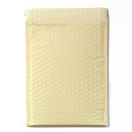 Honeyhandy Matte Film Package Bags, Bubble Mailer, Padded Envelopes, Rectangle, Lemon Chiffon, 22.2x12.4x0.2cm