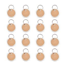 PandaHall Elite 50 Pack Aluminum Pendants with Paper Iron Key Ring Clasps Paper Key Tags with Split Rings Labels