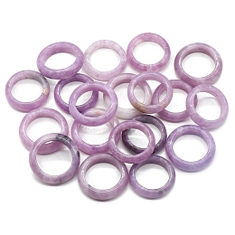 Honeyhandy Natural Lilac Jade Plain Band Rings, Inner Diameter: 18~20mm