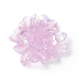 Honeyhandy Resin Cabochon, AB Color, Flower, Plum, 23x22x9mm