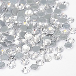 Honeyhandy Glass Hotfix Rhinestone, Grade AA, Flat Back & Faceted, Flat Round, Crystal, SS12, 3.0~3.2mm, about 1440pcs/bag