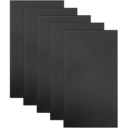 BENECREAT 15 Packs 3.5x2" Acrylic Board Black Rectangle Sheet for Toy Model Display, Table Top Display Stand, 4mm Thick