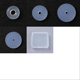 HOBBIESAY 200Pcs 4 Sizes Clear Piercing Discs 0.11-0.35In Silicone Earring Backs Earlobe Support Patches Stabilize Earrings Disc Pads for Piercing Bump, Hole: 1-1.2mm