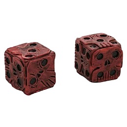 Honeyhandy Resin 6 Sided Dices, Cube, for Table Top Games, Role Playing Games, Math Teaching, Dark Red, 20x20x20mm