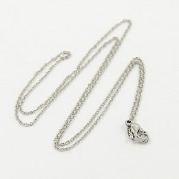 Honeyhandy Stainless Steel Necklaces, with Lobster Claw Clasps, Stainless Steel Color, 17.7 inch(45cm)