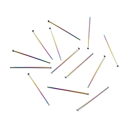 Honeyhandy Ion Plating(IP) 304 Stainless Steel Flat Head Pins, Rainbow Color, 30x0.6mm, 22 Gauge, Head: 1.4mm