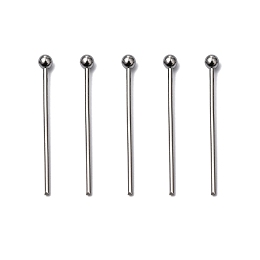 Honeyhandy 304 Stainless Steel Ball Head pins, Stainless Steel Color, 20x0.7mm, 21 Gauge, Head: 1.8mm, about 500pcs/bag