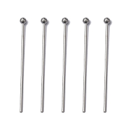 Honeyhandy 304 Stainless Steel Ball Head pins, Stainless Steel Color, 30x0.7mm, 21 Gauge, Head: 2mm, about 500pcs/bag