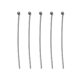 Honeyhandy 304 Stainless Steel Ball Head pins, Stainless Steel Color, 35x0.7mm, 21 Gauge, Head: 1.9mm, about 500pcs/bag