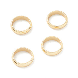 Honeyhandy 201 Stainless Steel Spacer Beads, Flat Round/Ring, Real 18K Gold Plated, 10x2.5mm, Hole: 8mm