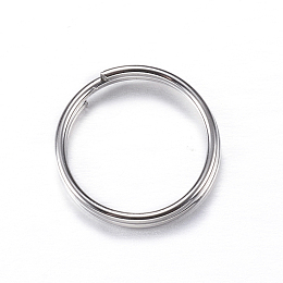 Honeyhandy 304 Stainless Steel Split Rings, Double Loops Jump Rings, Stainless Steel Color, 14x2mm, about 12mm inner diameter