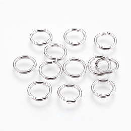 Honeyhandy 304 Stainless Steel Open Jump Rings, Stainless Steel Color, 11x1.3mm, Inner Diameter: 8mm, 700pcs/bag