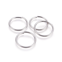 UNICRAFTALE 304 Stainless Steel Open Jump Rings, Stainless Steel Color, 12 Gauge, 25x2mm, Inner Diameter: 21mm, 120pcs/bag