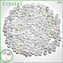 Honeyhandy Imitation Austrian Crystal Beads, Grade AAA, Faceted, Rondelle, Clear, 4x3mm, Hole: 0.7~0.9mm