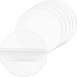 BENECREAT 12PCS Clear Acrylic Sheet 3.5" Flat Round Acrylic Cast Sheet for Engraved Signage, Shelving and DIY Projects, 3mm thick