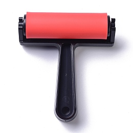 Honeyhandy Multifunctional Diamond Paint Roller, with PVC Rubber Spool, for Clay Tool Cross Stitch Accessories, Mushroom-shaped, Red, 12.6x11.4x5.05cm