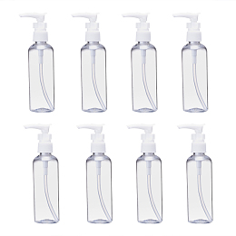 Arricraft 100ML PET Plastic Foaming Soap Dispensers, Empty Pump Bottles for Liquid Soap, Refillable Bottles, Clear, 4x15cm