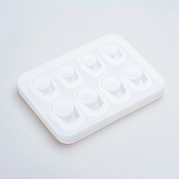 Honeyhandy DIY Finger Ring Silicone Molds, Resin Casting Molds, For UV Resin, Epoxy Resin Jewelry Making, Mixed Size, White, 142x105x13mm, Inner Size: 28~38x18~26mm