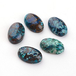 Honeyhandy Natural Chrysocolla Cabochons, Oval, 12x8x4mm