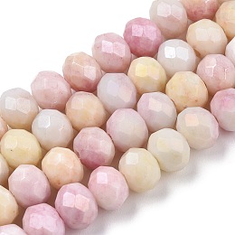 Honeyhandy Faceted Electroplated Glass Beads Strands, AB Color Plated, Abacus, Pink, 6x5mm, Hole: 1.2mm, about 88~89pcs/strand, 17.05 inch~17.32 inch(43.3~44cm)