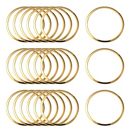 Honeyhandy 201 Stainless Steel Linking Rings, Ring, Real 24K Gold Plated, 20x0.5mm, Inner Diameter: 17.5~18mm