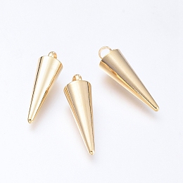 Honeyhandy 304 Stainless Steel Pendants, Spike/Cone, Golden, 18x5mm, Hole: 2mm