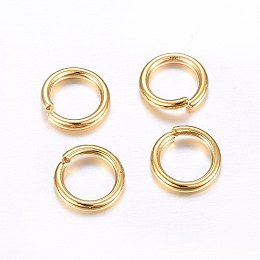 Honeyhandy 304 Stainless Steel Open Jump Rings, Golden, 18 Gauge, 5x1mm, Inner Diameter: 3mm