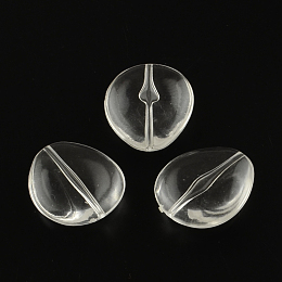Honeyhandy Teardrop Transparent Acrylic Beads, Clear, 20x17x6mm, Hole: 1.5mm