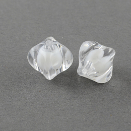 Honeyhandy Transparent Acrylic Beads, Bead in Bead, Rhombus, Clear, 8x10x10mm, Hole: 2mm