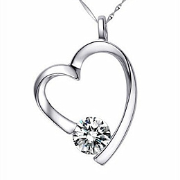 Honeyhandy Heart Real Platinum Plated Brass Cubic Zirconia Pendants, 21.5x17x4mm, Hole: 2x3.5mm