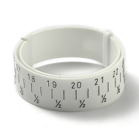 Honeyhandy Plastic Wrist Sizer, Bracelet Bangle Gauge Sizer, Jewelry Wrist Size Measure Tool, White, 27.2x1.6cm