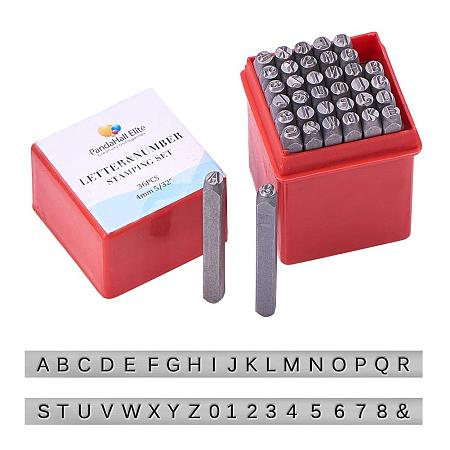PandaHall Elite Jewelry Making Tool Letter and Number Stamp Alphabet A to Z and Nine Numbers 5/32
