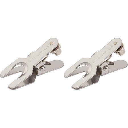 OLYCRAFT 2pcs Stainless Steel Spherical Pinch Clamp Keck Clip Metal Lab Clamp Pinch Clip Glass Ball Clamp Spherical Joint Clamp Holder with Screw Type Locking Nut for Laboratory (21.5x58x29.5mm)