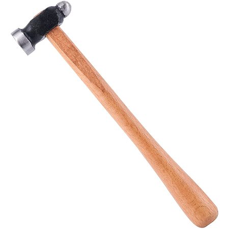 Pandahall Elite Ball Peen Hammer, 10.3 Inch Small Round Hammer Household Hammer Hardware Tool Craft and Jewelry Mini Hammer for Jewelry Craft Making Industrial Emergency Decoration