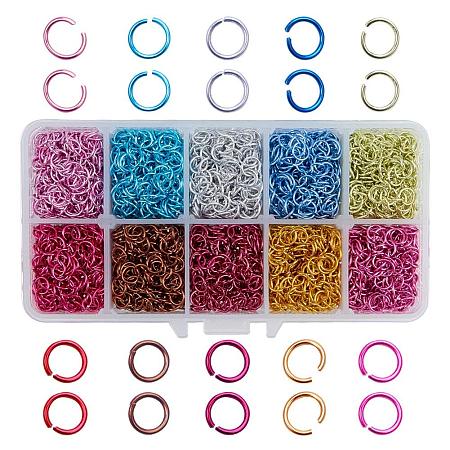 ARRICRAFT 1 Box (about 5000PCS) 10 Color Aluminum Wire Open Jump Rings for jewelry Making Accessories 6x0.8mm