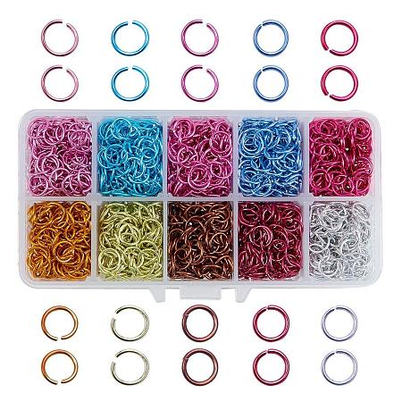 ARRICRAFT 1 Box (about 2000PCS) 10 Color Aluminum Wire Open Jump Rings for jewelry Making Accessories 8x1mm