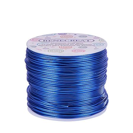 BENECREAT 18 Guage Aluminum Wire Length 492FT Anodized Jewelry Craft Making Beading Floral Colored Aluminum Craft Wire - Blue