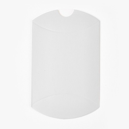 Honeyhandy Kraft Paper Wedding Favor Gift Boxes, Pillow, Silver, 7.7x13x3.5cm