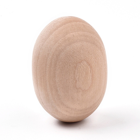 Honeyhandy Unfinished Blank Wooden Easter Craft Eggs, DIY Wooden Crafts, BurlyWood, 60x42mm