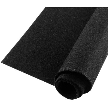 Pandahall Elite 50 Pcs 12 x 12 inches (30cm x 30cm) Black Felt Fabric Squares Sheets for Patchwork Sewing DIY Craft, 1mm Thick