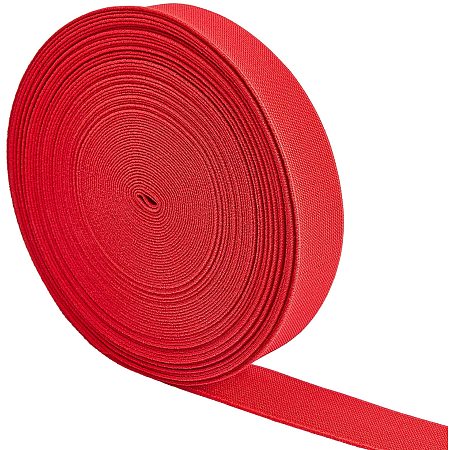 SUPERFINDINGS About 17.5 Yards Braided Elastic Bands Red Knit Elastic Spool Heavy Stretch High Elasticity Knit Elastic Bands 1.18 inch for Sewing and Crafting