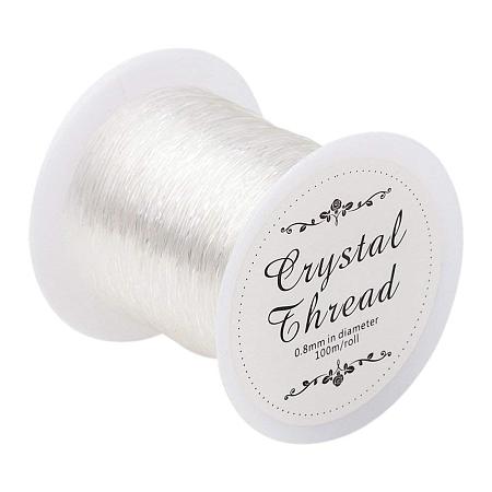 ARRICRAFT 1 Roll (100m) 0.8mm Clear Crystal Stretch Elastic Craft Bracelet Beads Thread