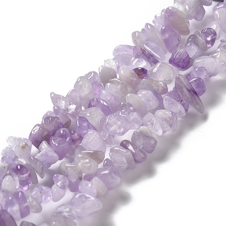Natural Lavender Jade Beads Strands, Chip, 4.5~12x3~7.5mm, Hole: 1mm, about 244~250pcs/strand, 31.69''(80.5cm)