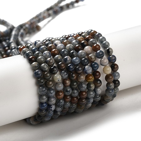 Natural Dumortierite Quartz Beads Strands, Round, 4~4.5mm, Hole: 0.8mm, about 93~95pcs/strand, 15.47~15.63''(39.3~39.7cm)